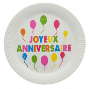 Assiette joyeux anniversaire