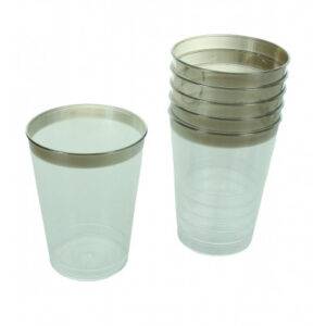 Verre cristal liseré argent 25CL (10pièces)