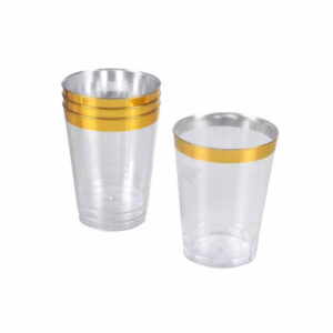 Verre cristal liseré or 25CL (10pièces)