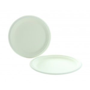 ASSIETTE RONDE 25 PCS - 23CM FIBRE DE CANNE A SUCRE